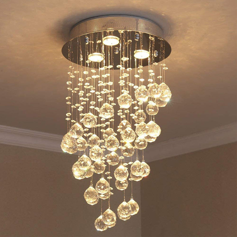 Alana Long Flush Mount Ceiling Light Metal Glass Living Room