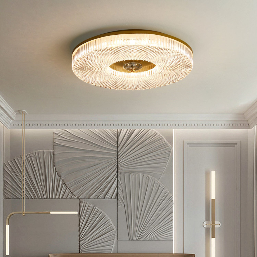 Marliyn Modern Round LED Flush Mount Ceiling Light White/Gold/Black Bedroom