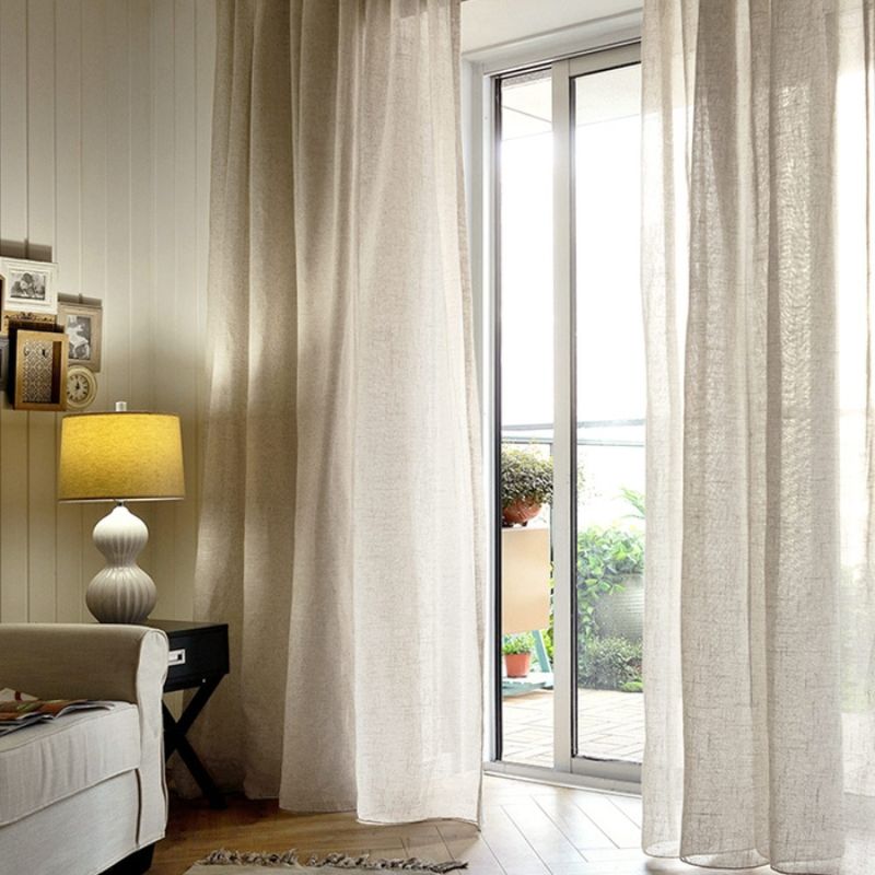 Zola Linen Sheer Curtains Pleated