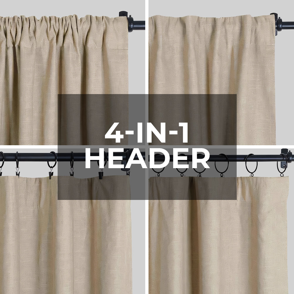 Luna Velvet Minimalist Ripple Fold Curtain with Track Kit