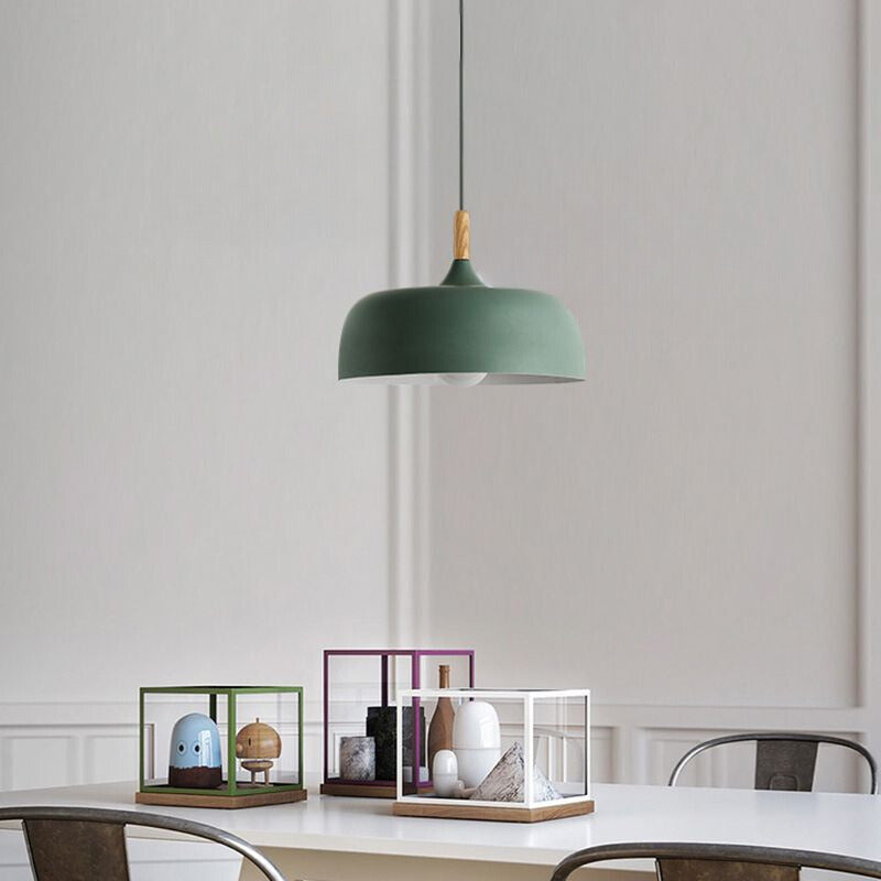 Leilani Modern Pendant Light Dome Macaron Metal Dining Room