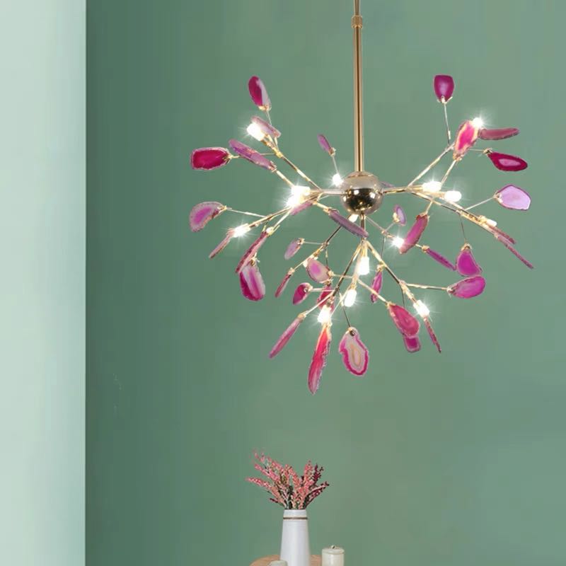 Nordic Agate Creative Colourful Chandelier Bedroom/Living Room
