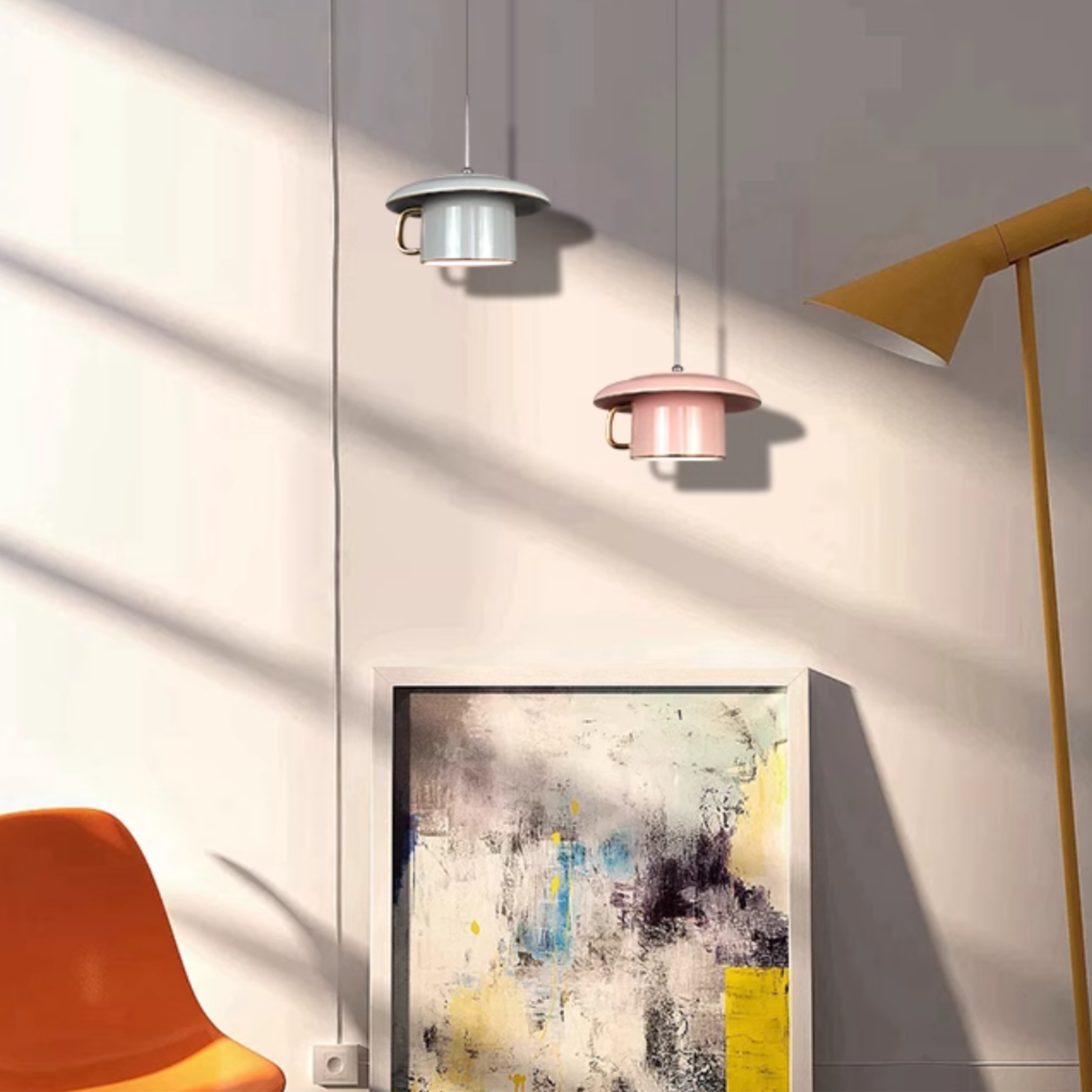 Hailie Urban Cup Ceramic LED Pendant Light Living Room