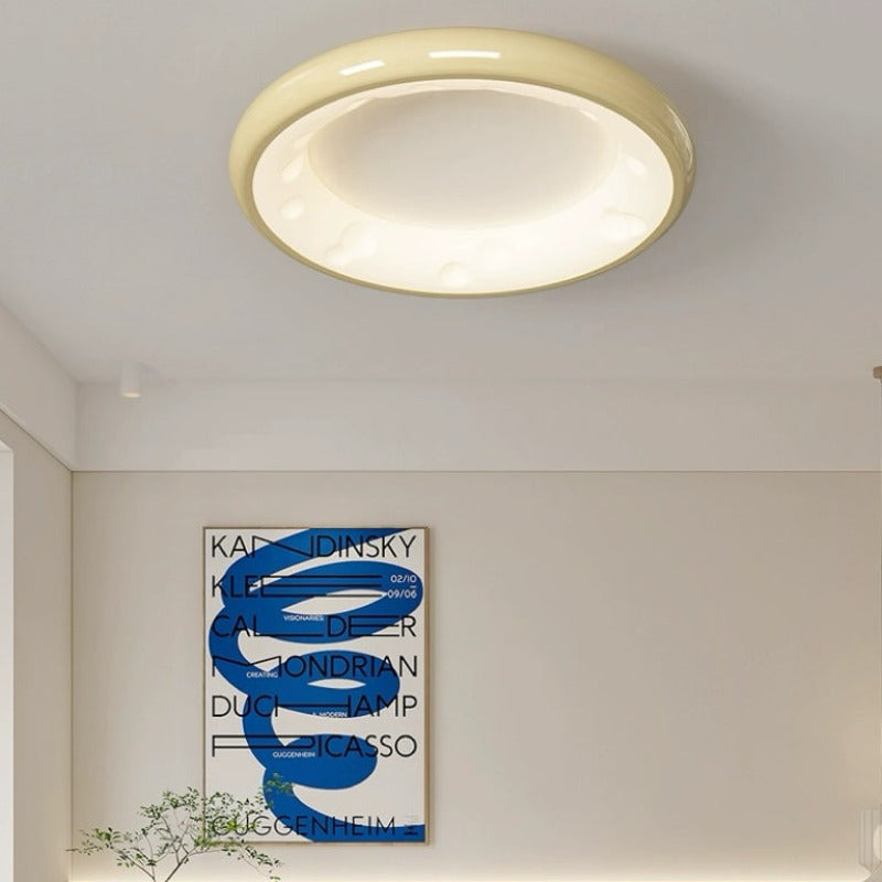 Leilani Modern LED Flush Mount Ceiling Light Metal White Bedroom