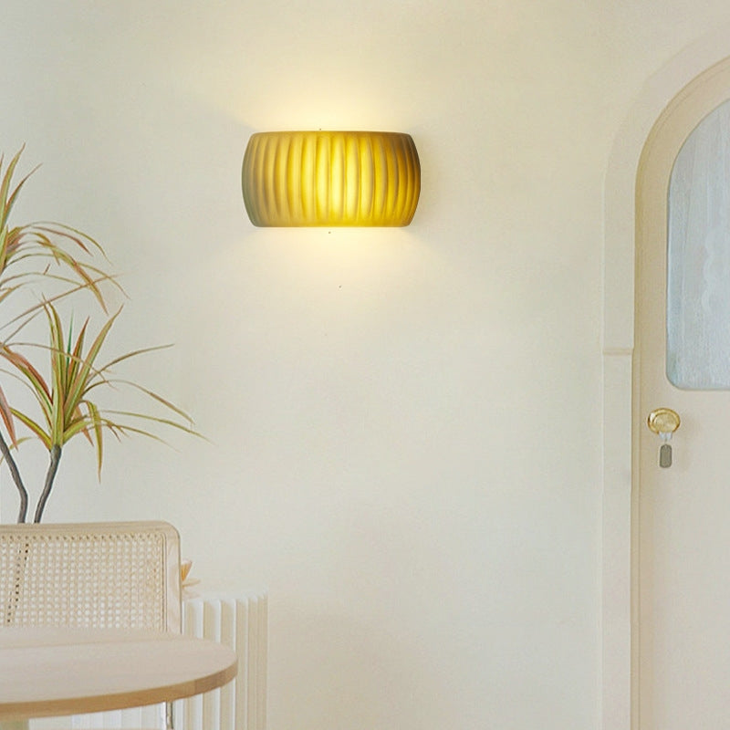 Hailie Modern LED Indoor Wall Lamp Orange/Green Metal/Resin Bedroom