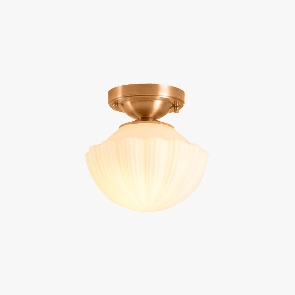 Sanna Retro Metal Flush Mount Ceiling Light Brass