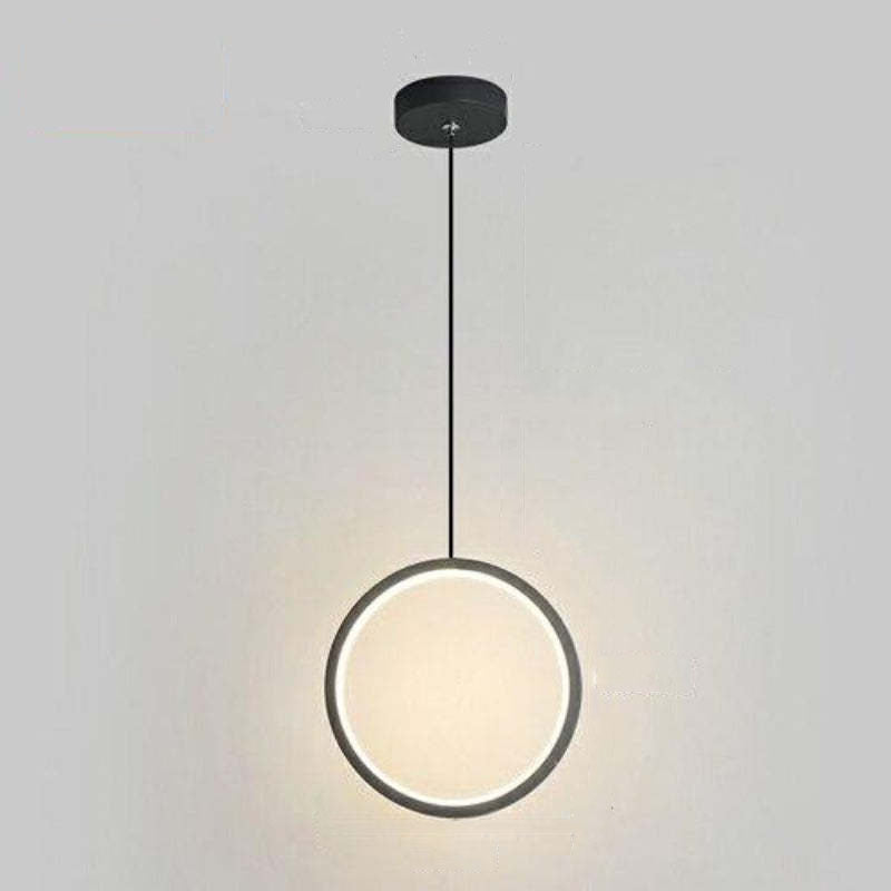 Nyla Modern LED Pendant Light Black/White Metal Living Room