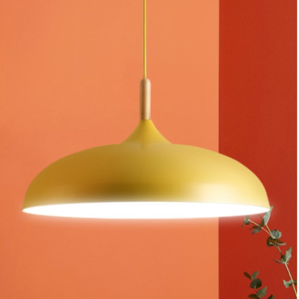 Leilani Modern Pendant Light Dome Macaron Metal Dining Room