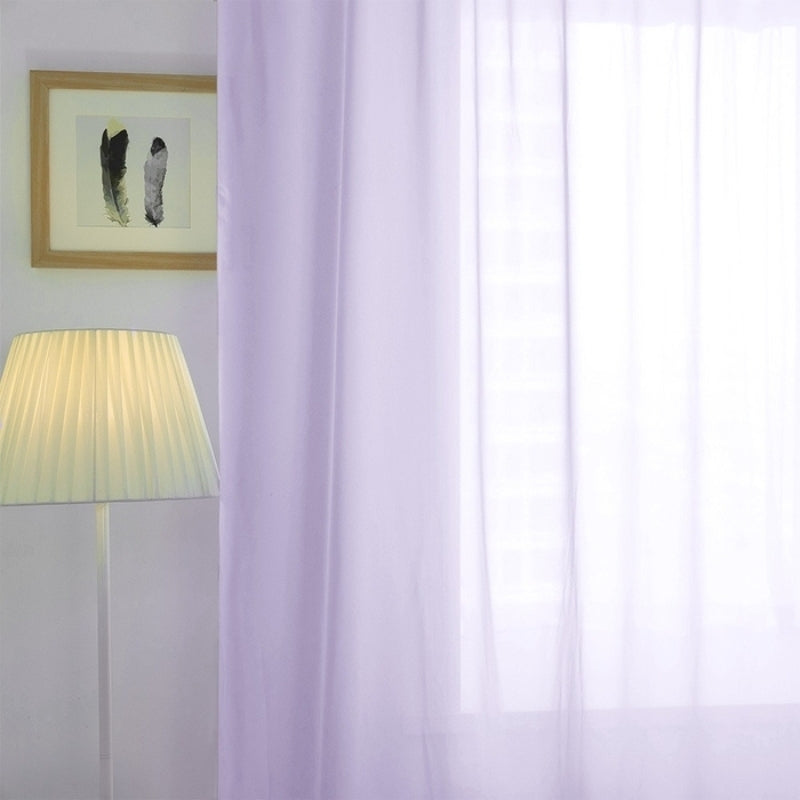 Mira Solid Sheer Custom Curtains Soft Top