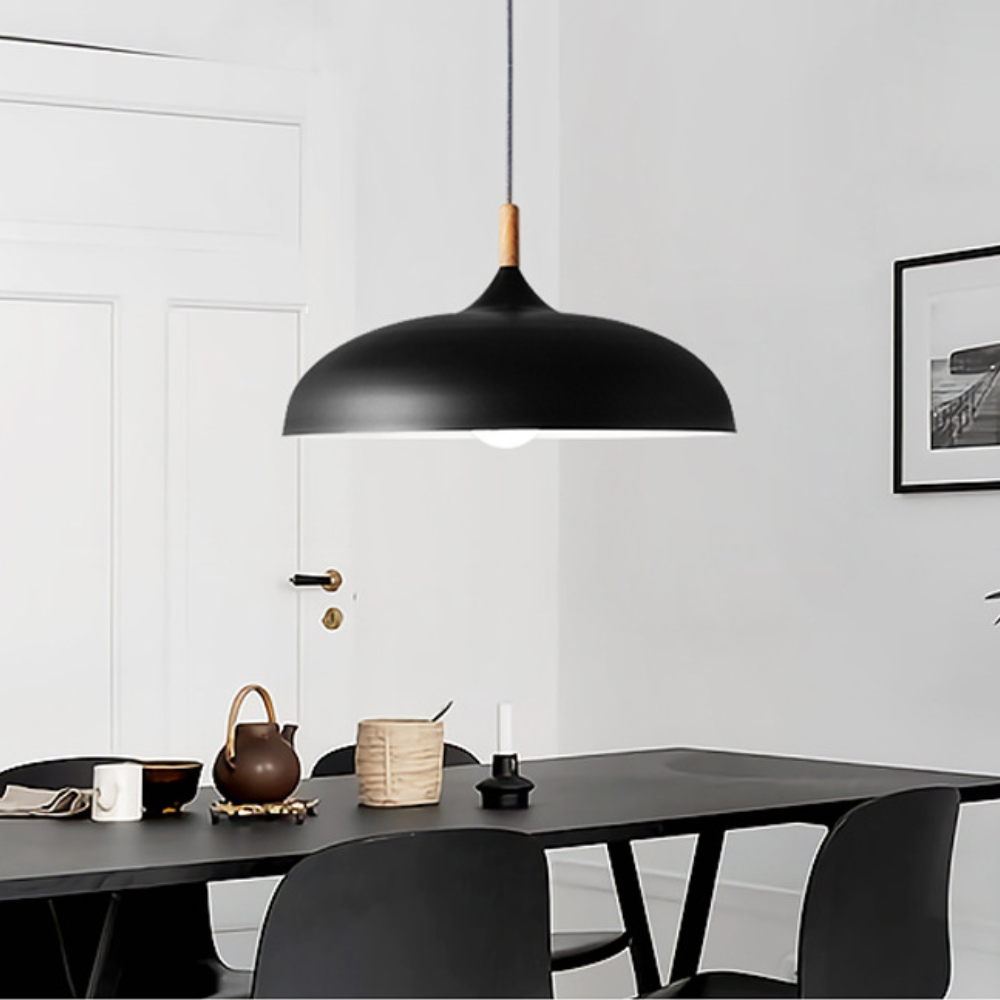 Leilani Modern Pendant Light Dome Macaron Metal Dining Room