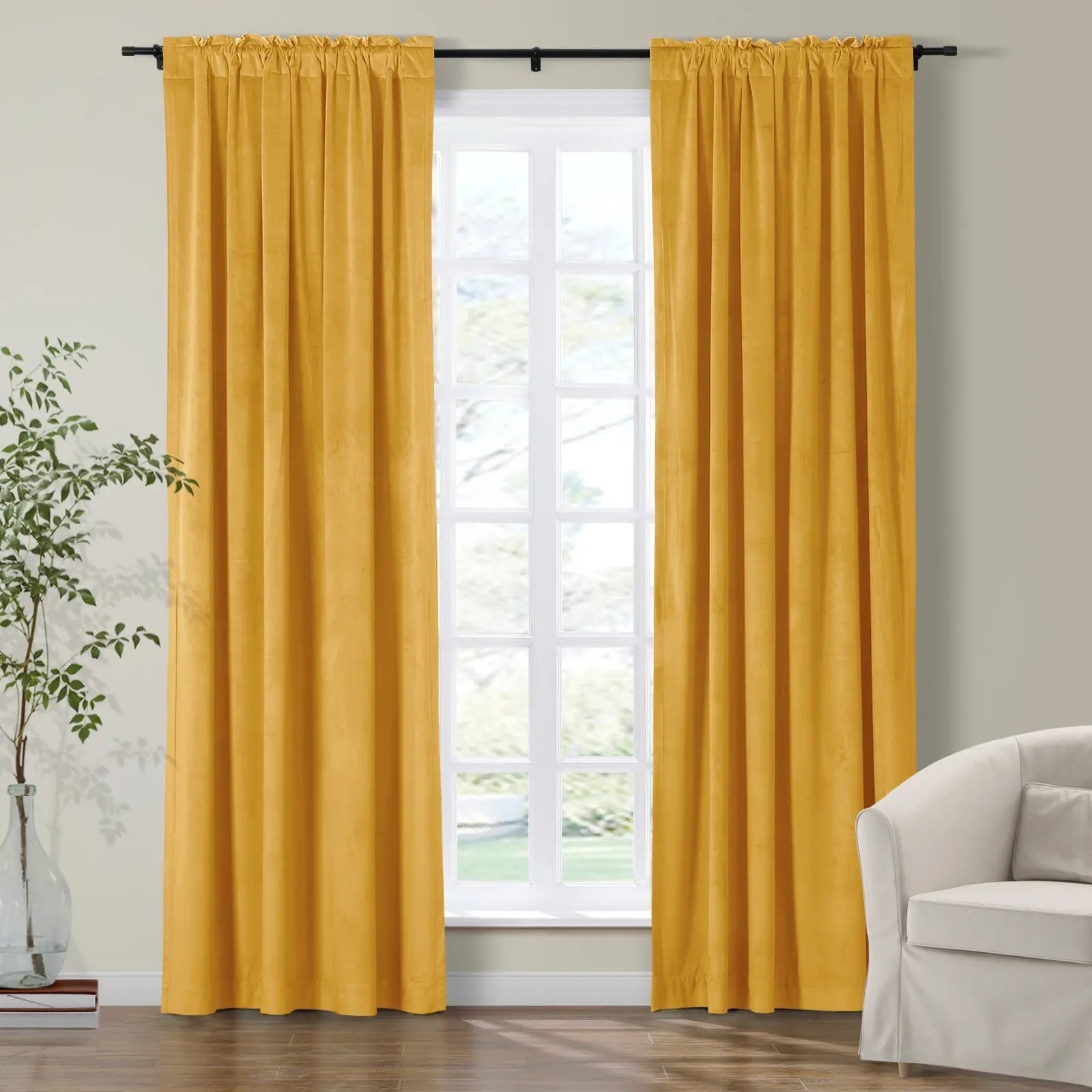 Plushy Velvet Curtain Soft Top