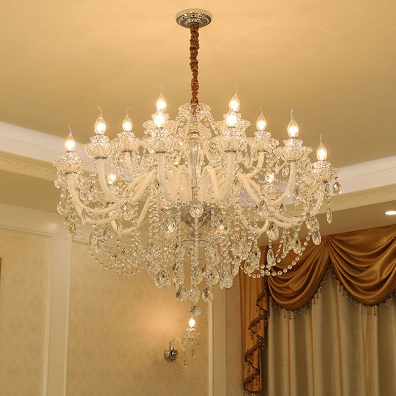 Silva French Crystal Metal Chandelier Living Room Dining Room