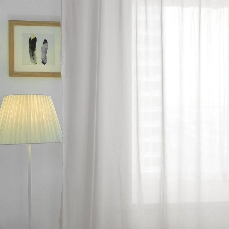 Mira Solid Sheer Custom Curtains Soft Top