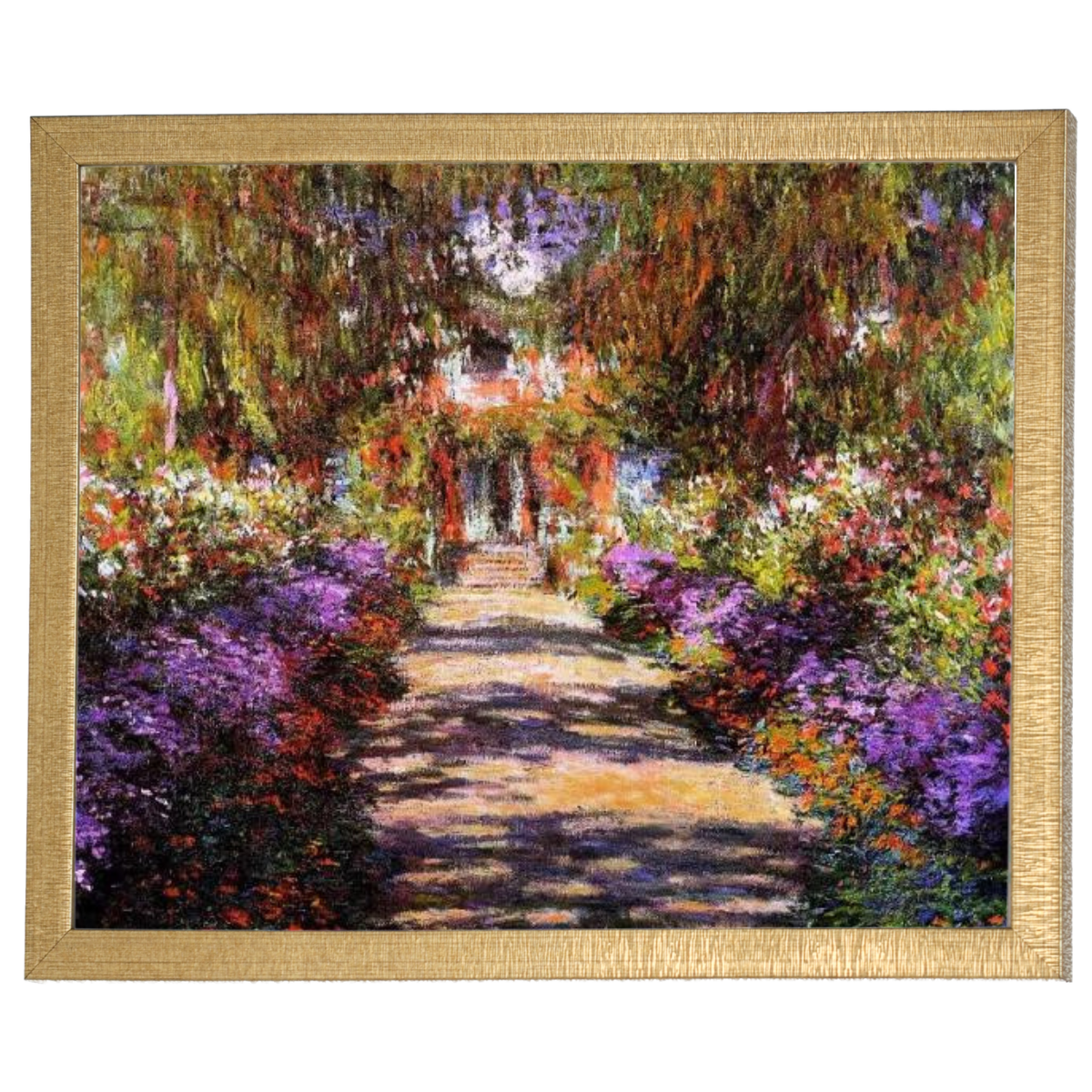 Pathway in Monet's Garden at Giverny- Vintage Wall Art Prints Decor For Living Room