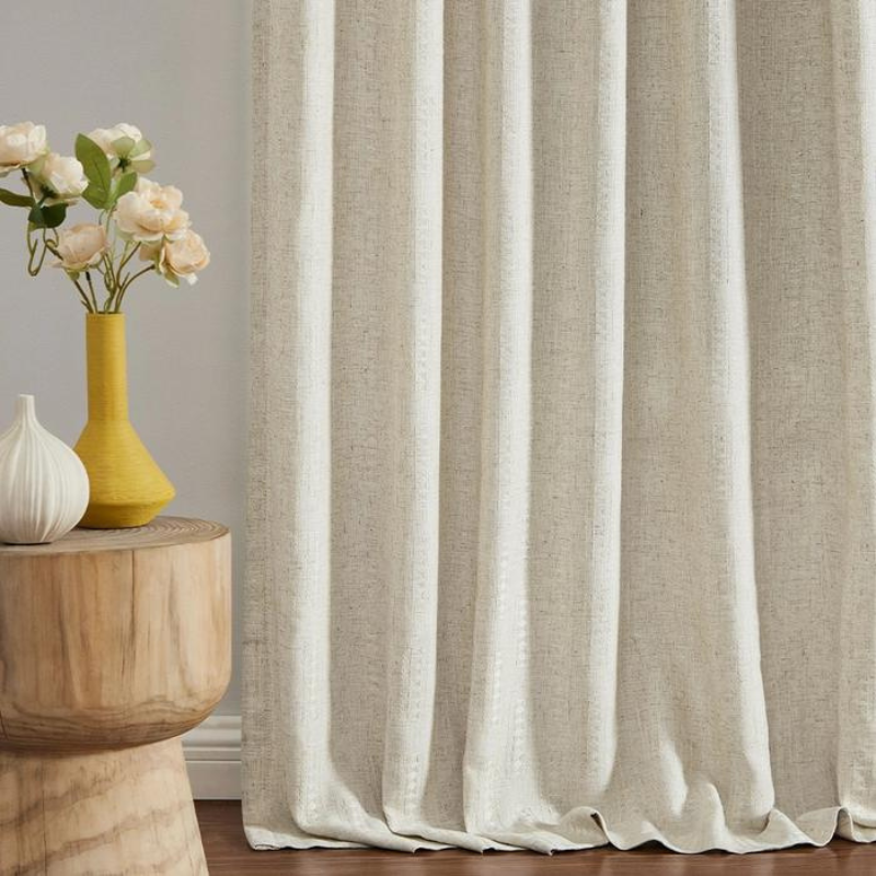 Nila	Bohemian Semi Sheer Curtains Pleated