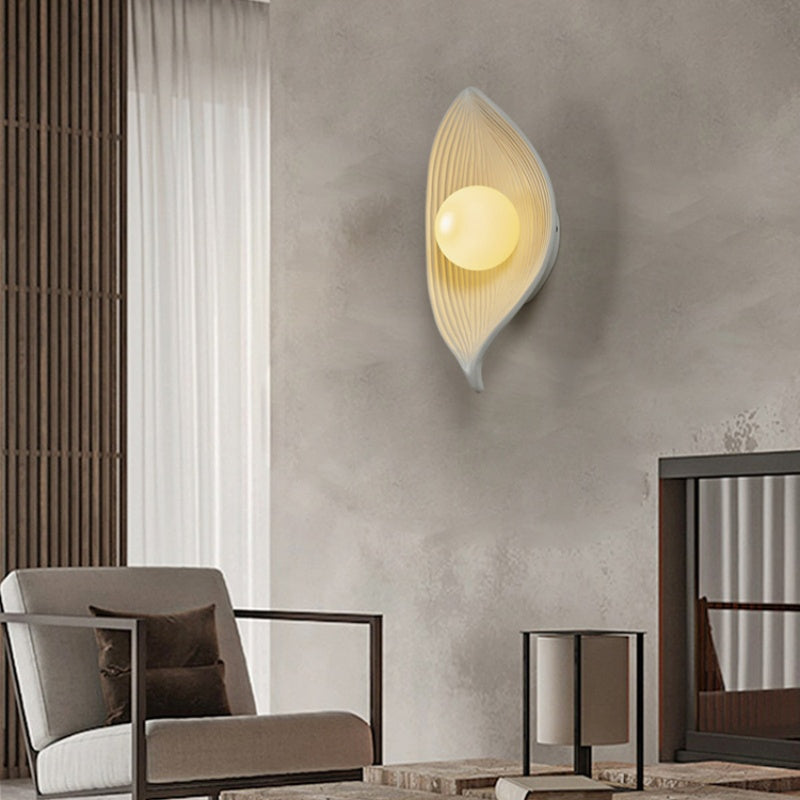 Elif Modern LED Wall Lamp Black/White/Wood Acrylic Living Room