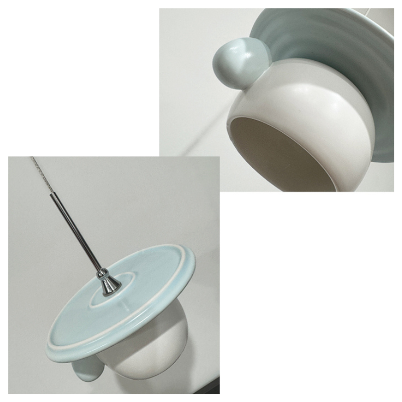 Cairns Scandinavian Creative Cup Shape Ceramics Pendant Light Dining Room