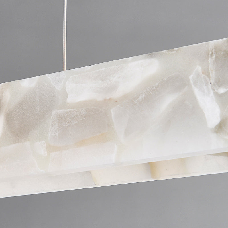 Edge Modern LED Pendant Light White Marble Dining Room/Bar