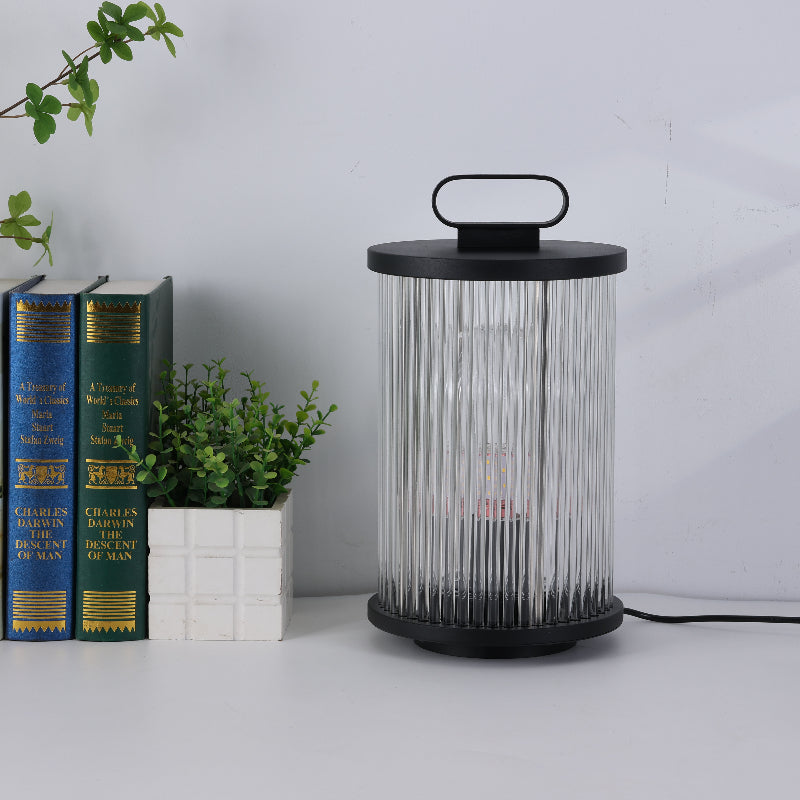 Orr Solar Metal/Glass Cylindrica Outdoor Floor Lamp