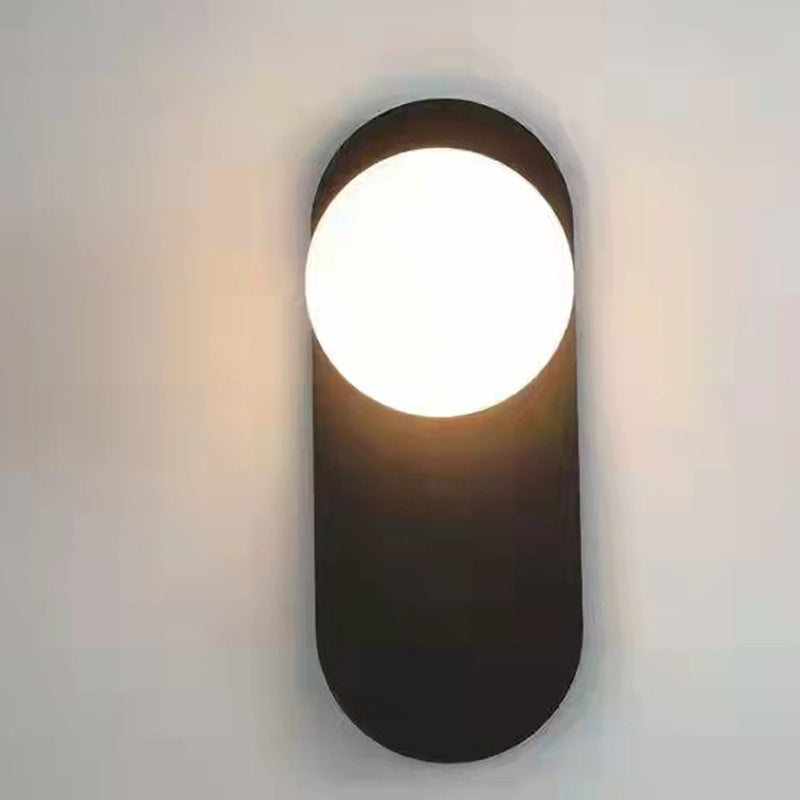 Valentina Modern LED Wall Lamp Black/Gold Glass Bedroom/Living Room