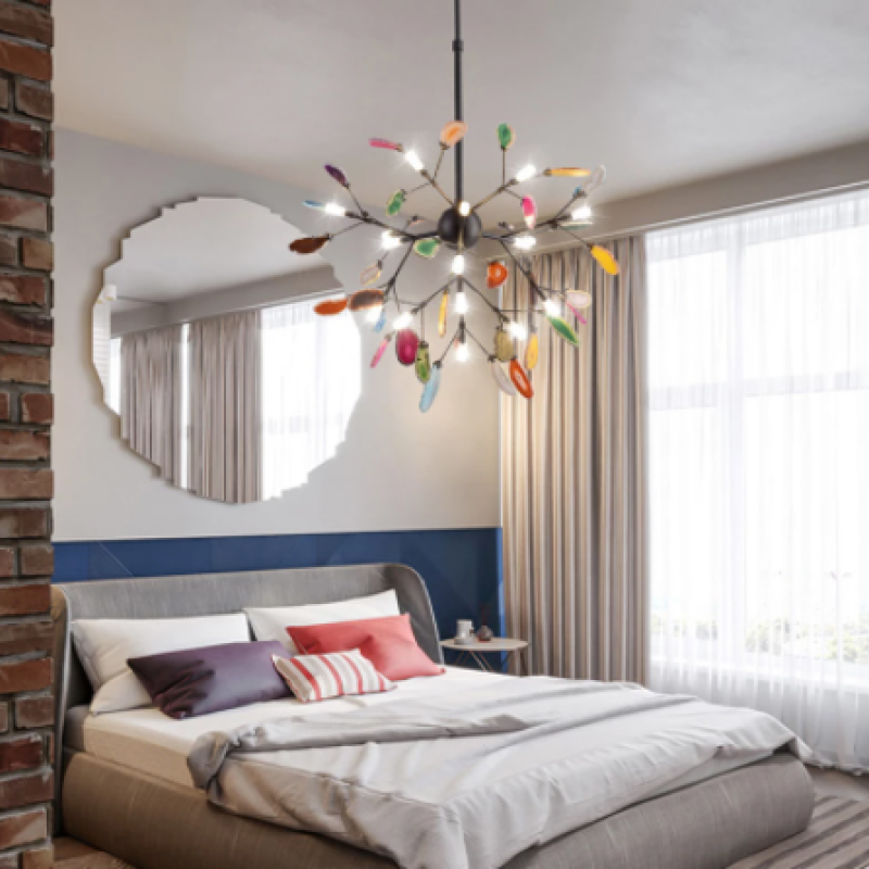 Nordic Agate Creative Colourful Chandelier Bedroom/Living Room