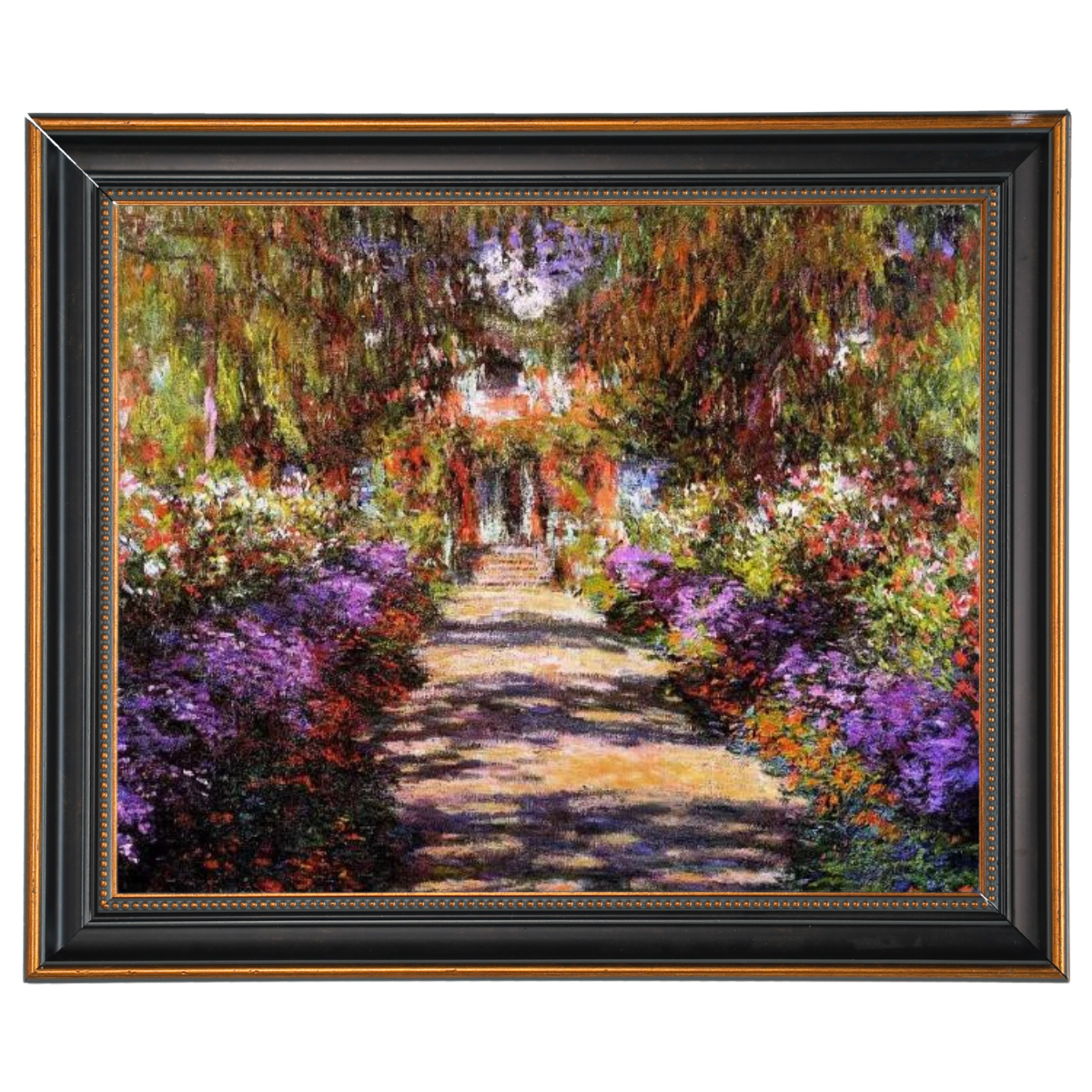 Pathway in Monet's Garden at Giverny- Vintage Wall Art Prints Decor For Living Room