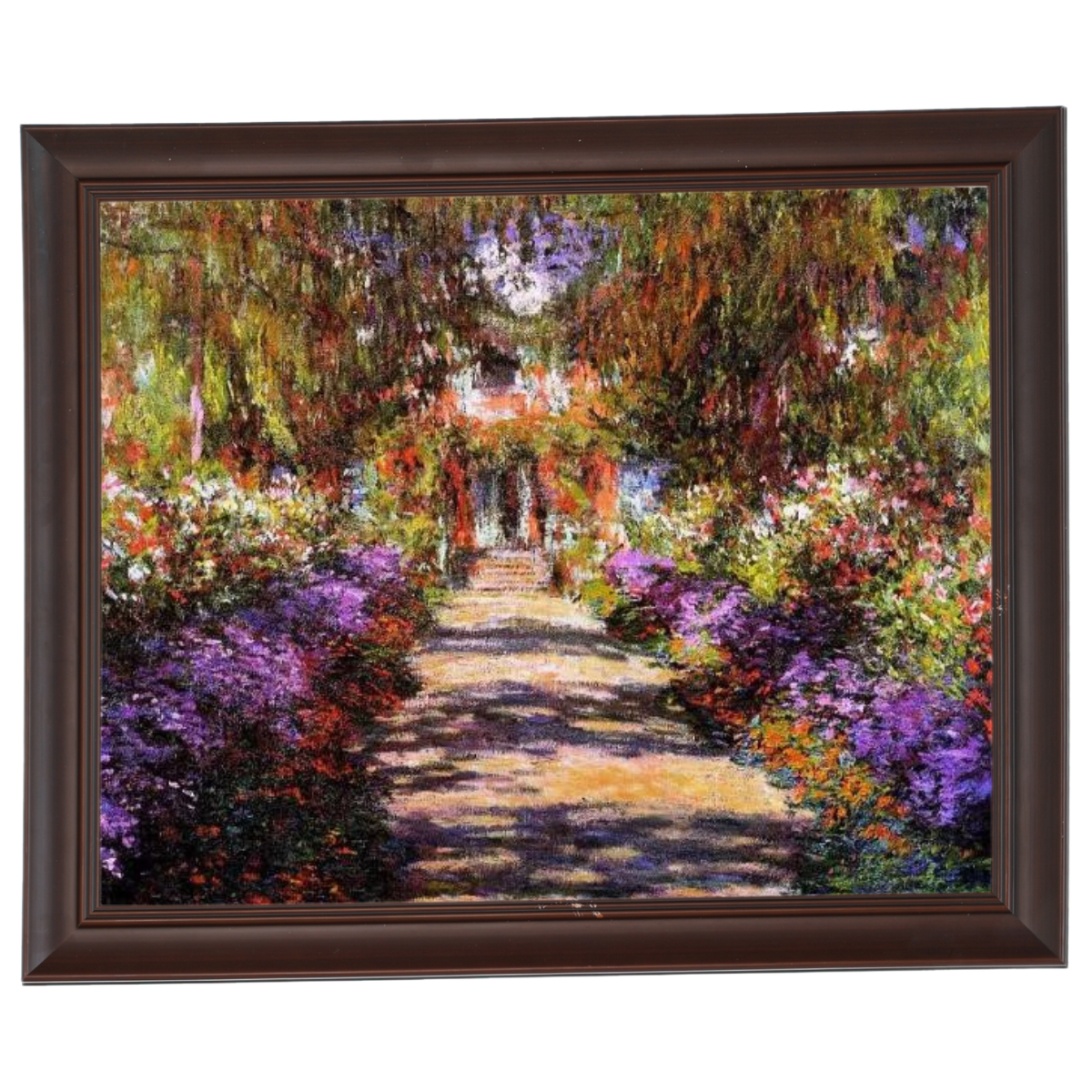 Pathway in Monet's Garden at Giverny- Vintage Wall Art Prints Decor For Living Room