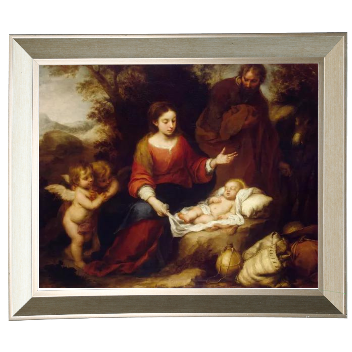 Rest on the Flight Into Egypt - Vintage Wall Art Prints Artfully For Living Room