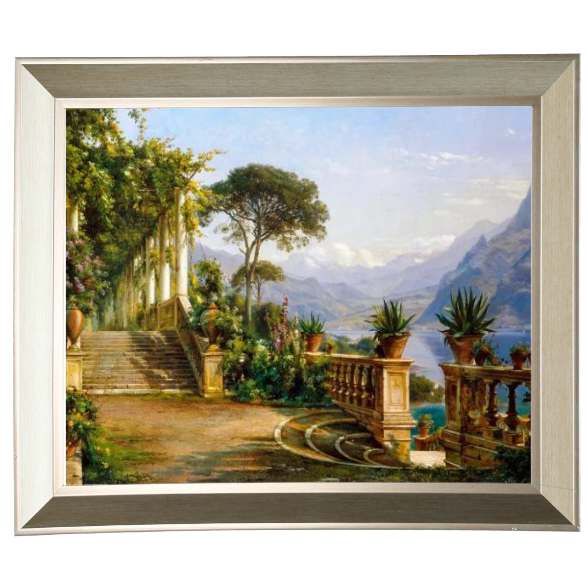 Lodge On Lake Como - Vintage Wall Art Prints Decor For Living Room