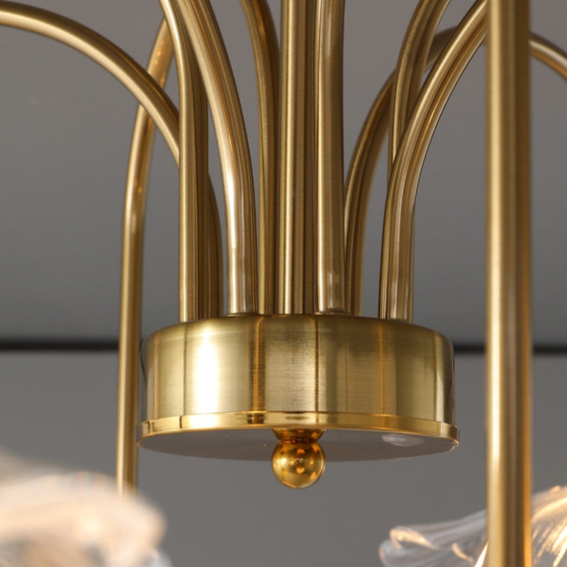 Hailie Nordic LED Chandelier Gold Glass Living/Dining Room/Bedroom