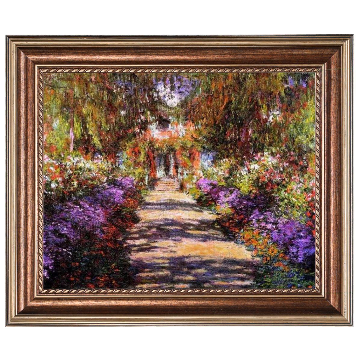 Pathway in Monet's Garden at Giverny- Vintage Wall Art Prints Decor For Living Room