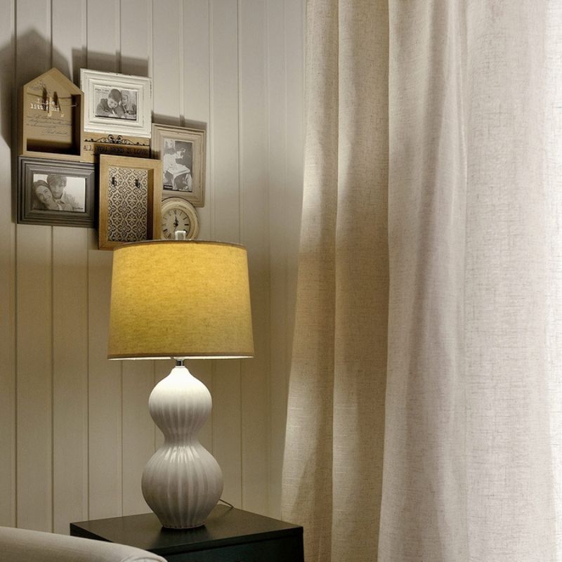 Zola Linen Sheer Curtains Pleated