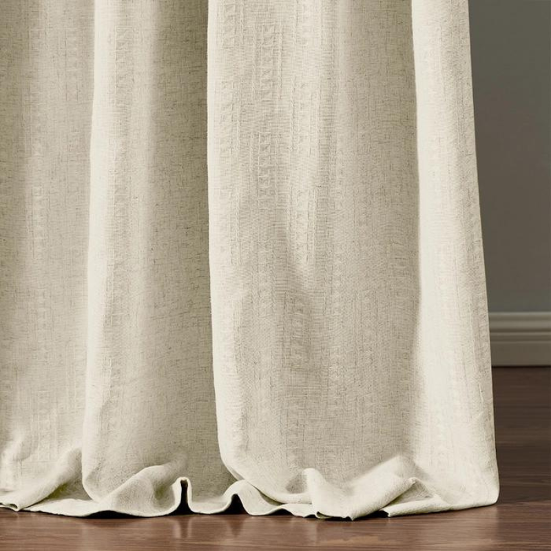 Nila	Bohemian Semi Sheer Curtains Pleated