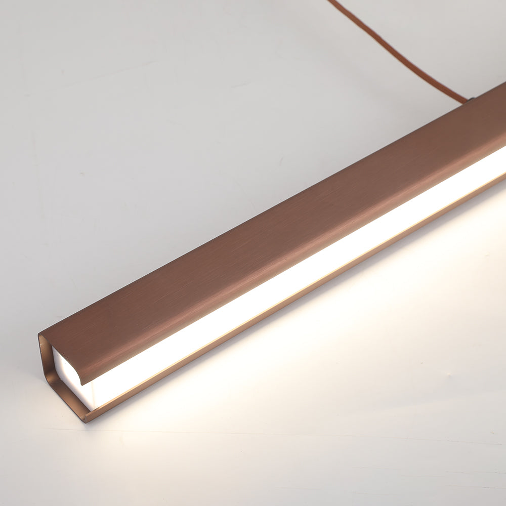 Edge Modern Linear Metal LED Pendant Light Black/Brown