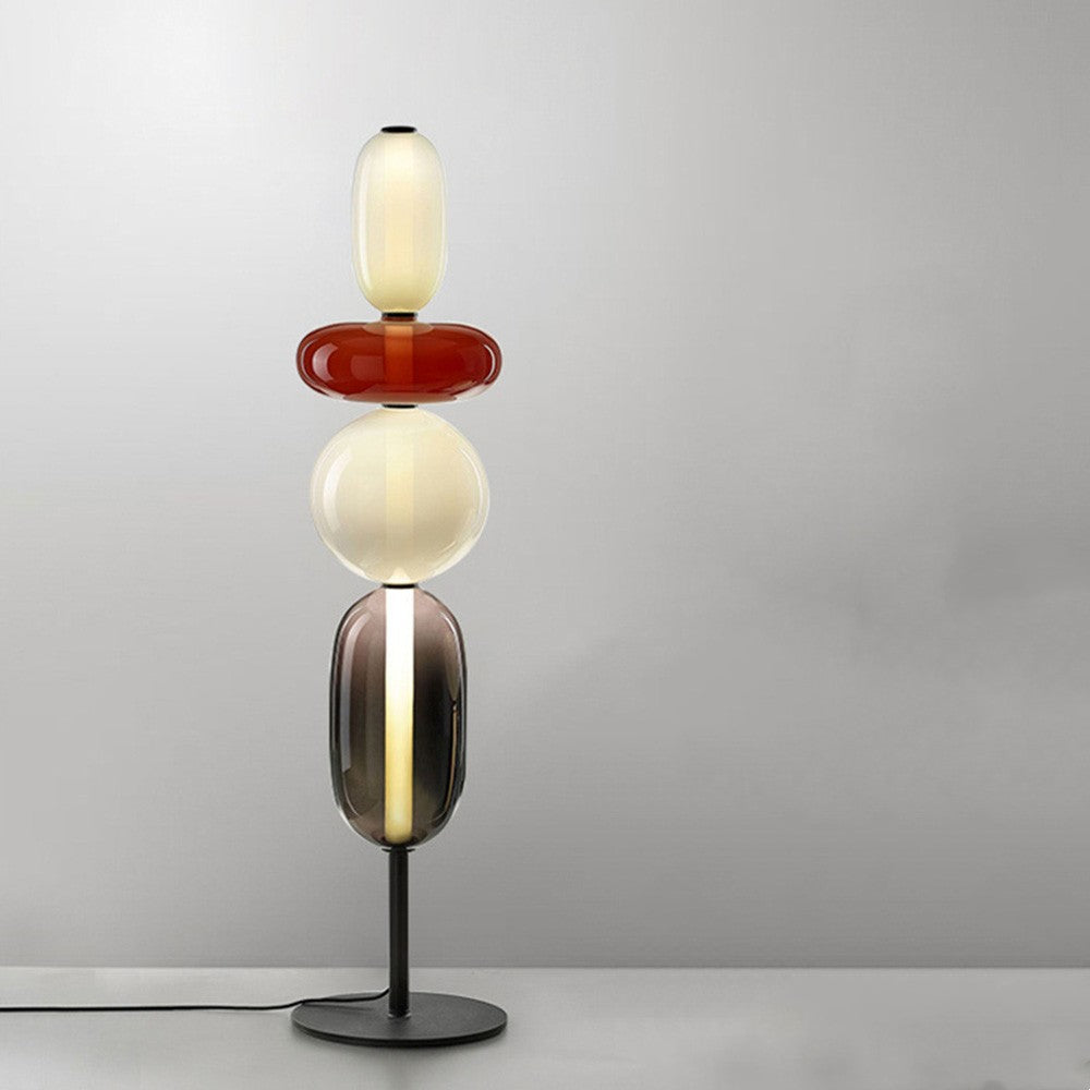 Morandi Modern Creative Man Metal/Glass Floor lamp, White/Black/Red