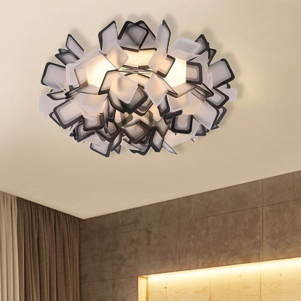 Morandi Art Deco Flower Acrylic Flush Mount Ceiling Light 7 Colours