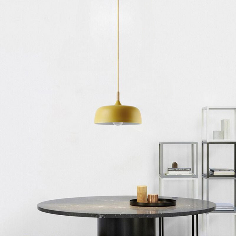 Leilani Modern Pendant Light Dome Macaron Metal Dining Room