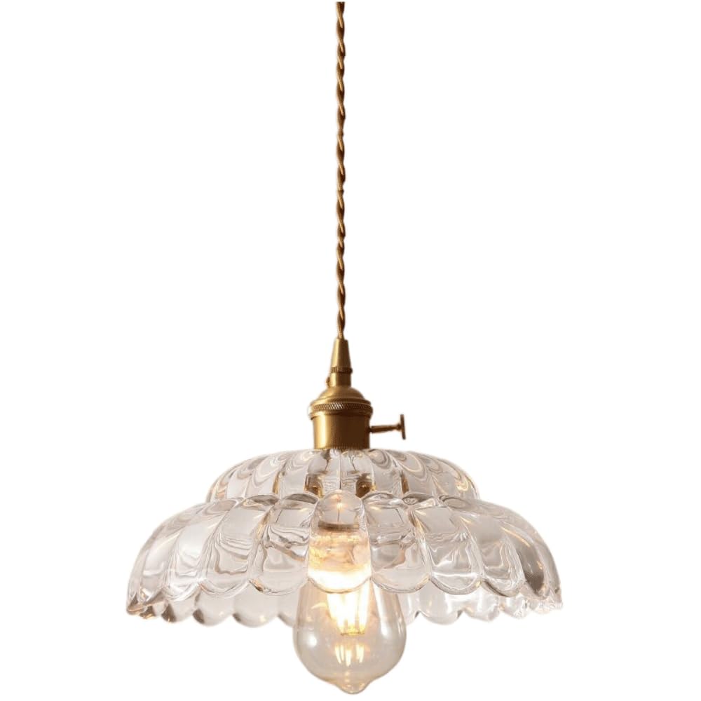 Hailie Vintage Pendant Light Clear Metal/Glass Bedroom/Dining Room