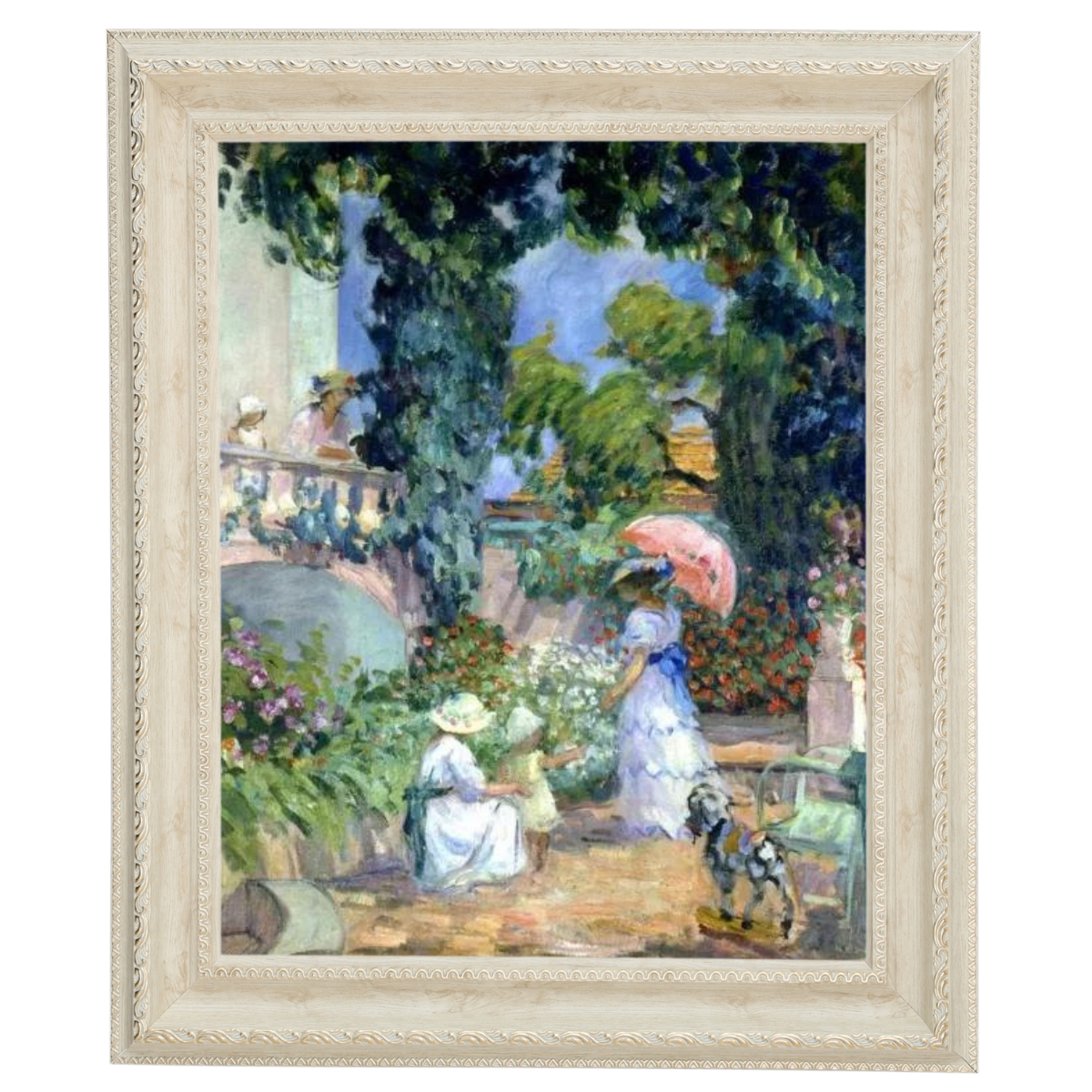 Terrace in the Garden- Unique Wall Art Prints Decor For Living Room