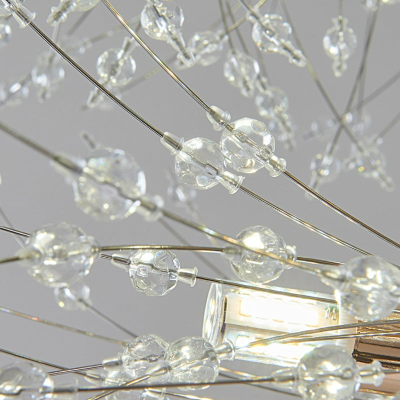 Lili Modern Dandelion LED Pendant Light Gold Metal/Crystal Bedroom/Living Room