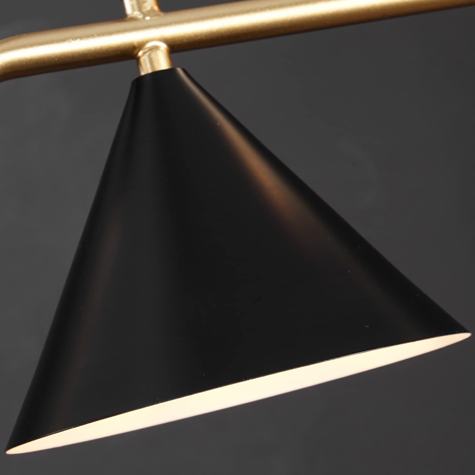 Edge Modern LED Pendant Light Black/Gold Glass Living Room/Bedroom