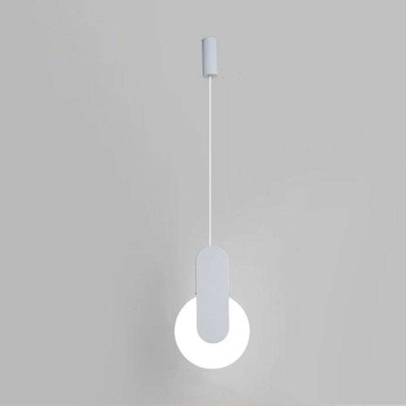 Nyla Modern LED Pendant Light Black/White Metal Living Room