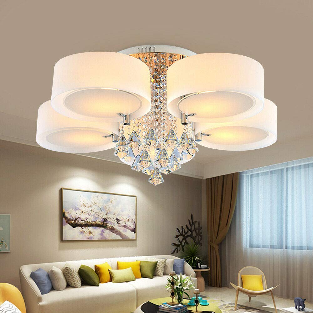 Quinn Modern Round Acrylic Glass Flush Mount Ceiling Light Hallway