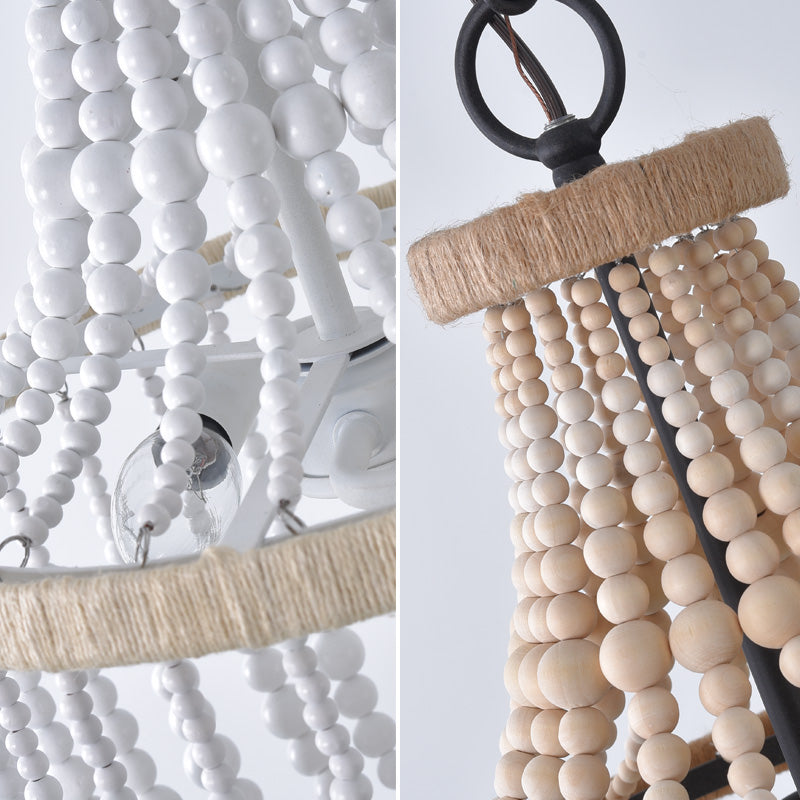 Alessio Design LED Pendant Light White/Wood Metal/Wood Bed/Living/Childrensroom