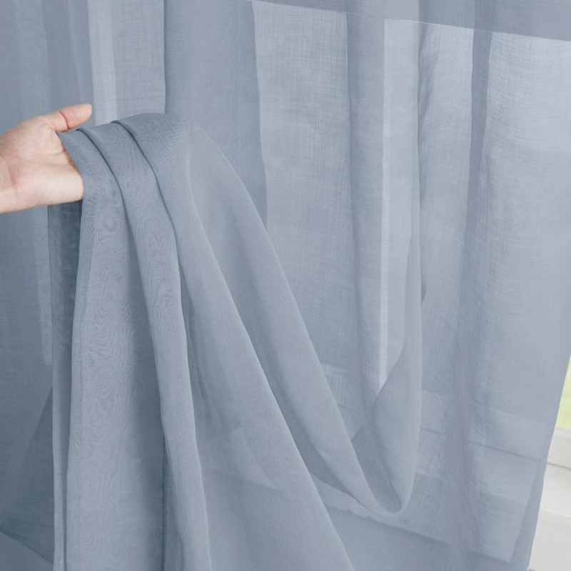 Snow Light Sheer Curtains Pleated