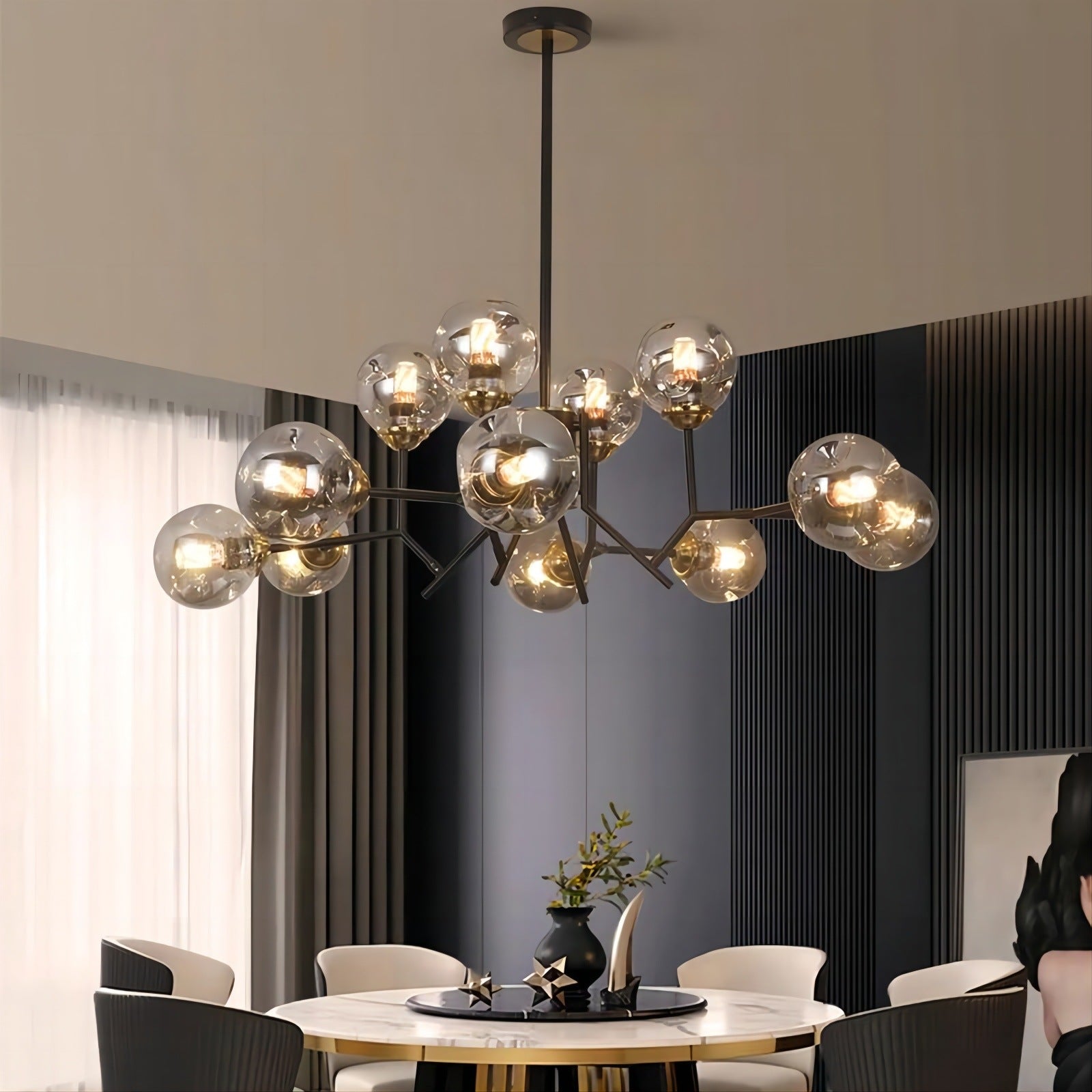 Valentina Modern Hanging Pendant Light Glass Bedroom Dining Room