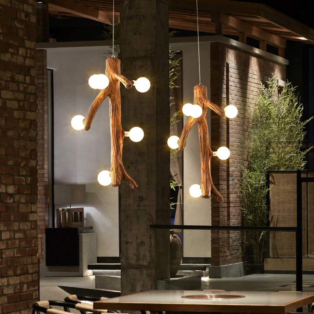 Austin Nordic LED Chandelier Wood Living Dining Room Bedroom