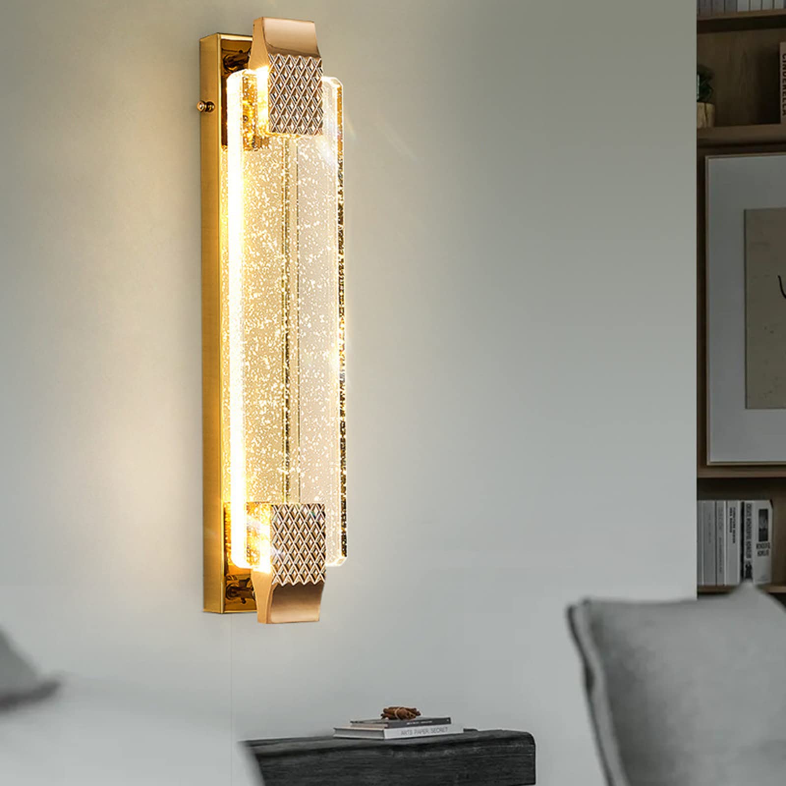 Kajetan Modern Indoor Wall Lamp Metal/Glass Living Room/Dining Room