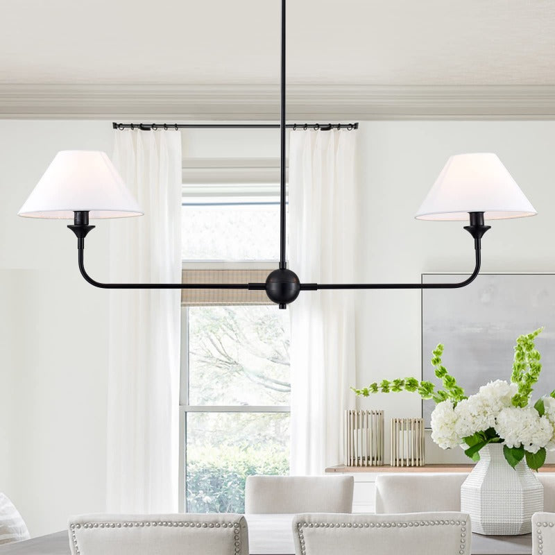 Alessio Modern LED Chandelier Black Metal Living Room Bedroom