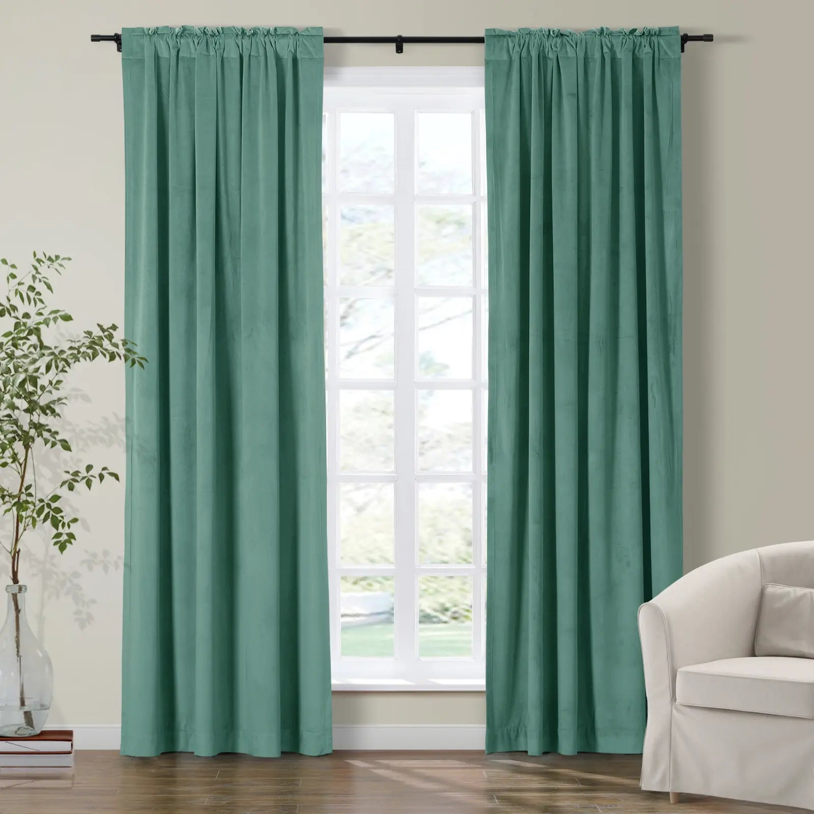 Plushy Velvet Curtain Soft Top